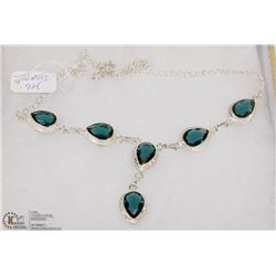 #31-SWISS BLUE TOPAZ GEMSTONE NECKLACE