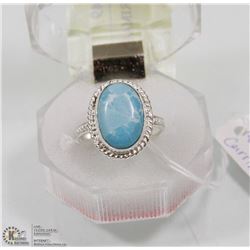 #25-CARIBBEAN LARIMAR GEMSTONE RING