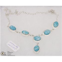 #26-CARIBBEAN LARIMAR GEMSTONE NECKLACE