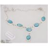 Image 1 : #26-CARIBBEAN LARIMAR GEMSTONE NECKLACE