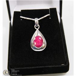#43-NATURAL RUBY GEMSTONE PENDANT