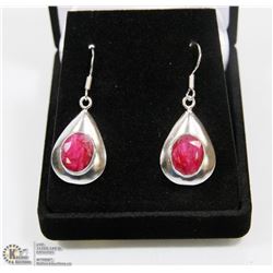#41-NATURAL RUBY GEMSTONE EARRINGS
