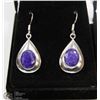 Image 1 : #48-NATURAL BLUE SAPPHIRE GEMSTONE EARRINGS
