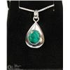 Image 1 : #52-NATURAL GREEN EMERALD GEMSTONE PENDANT