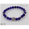 Image 1 : #12-BLUE SAPPHIRE BRACELET LION HEAD BEAD