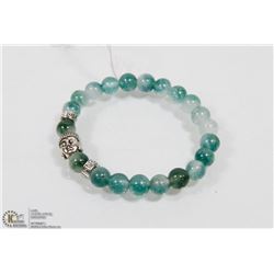 #14-FLUORITE BRACELET BUDDHA HEAD  BEAD