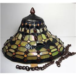 11 - VINTAGE LEADED-STAINED GLASS