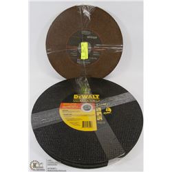 LOT OF ASSORTED 12" & 14" ABRASIVE DISCS.