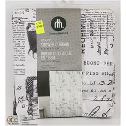 HOMETRENDS FABRIC SHOWER CURTAIN