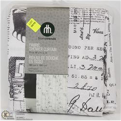 HOMETRENDS FABRIC SHOWER CURTAIN