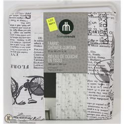 HOMETRENDS FABRIC SHOWER CURTAIN