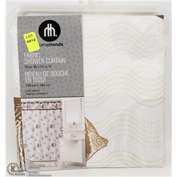 HOMETRENDS FABRIC SHOWER CURTAIN