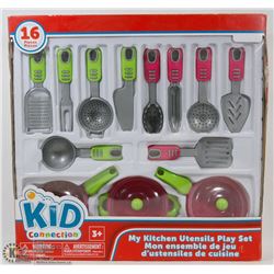 KID CONNECTION 16PC MY KITCHEN UTENSILS PLAY SET