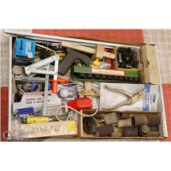 FLAT OF ASSORTED SHOP TOOLS AND MISC INCL IMPACT
