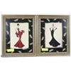 Image 1 : SET OF 2 FRAMED DESIGNER WOMEN PICTURES
