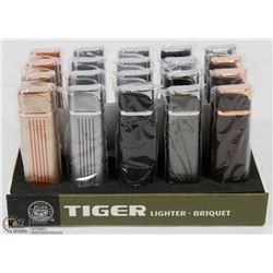 CASE OF 20 TIGER TORCH LIGHTERS