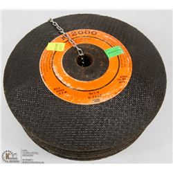 LOT OF 10 NORTON CONVEX GRINDING DISKS.