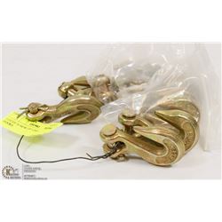 LOT OF 10 NEW 1/4" CHAIN GRAB HOOKS.