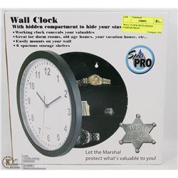 WALL CLOCK WITH HIDDEN COMPARTMENT