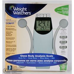 WEIGHT WATCHERS BY CONAIR BODY ANALYSIS GLASS