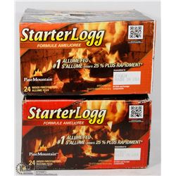 TWO CASES OF STARTER LOG