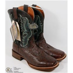 SIZE 9.5 MENS OSTRICH COWBOY BOOTS WITH TAGS
