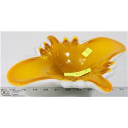 LARGE HEAVY ART GLASS BOWL