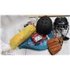 Image 1 : BASKET WITH LARGE YOUTH SNOWBOARD HELMET,