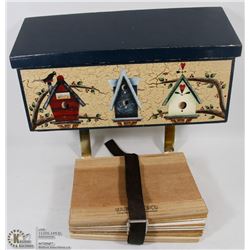 MADE IN MEXICO WOOD PAINTED MAILBOX  WITH FLOWER