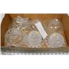 Image 1 : 6) 6 GENUINE CRYSTAL BUTTER DISHES WITH LIDS.