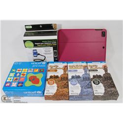 LOT WITH KINETIC SAND METALLIC NEW IN BOX, BELKIN