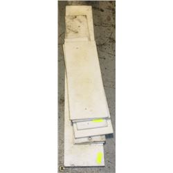 LOT OF 7 LONG CUTTING BOARDS FOR PREP TABLES