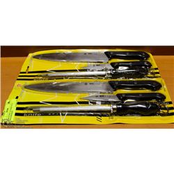 PAIR OF NEW 3 PC KNIFE SETS INCLUDES KNIFE