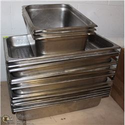 LOT OF 17 METAL INSERTS INCLUDING PERFORATED