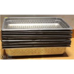 LOT OF 15 FULL SIZE METAL PERFORATED INSERTS