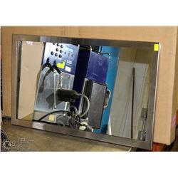 PAIR OF STAINLESS STEEL MIRRORS