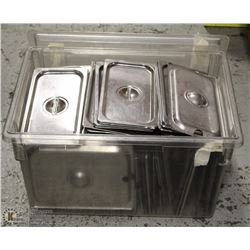 LARGE BIN OF METAL INSERT LIDS