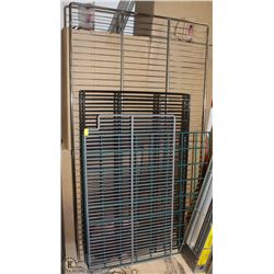 LOT OF 5 ASSORTED COOLER SHELVES