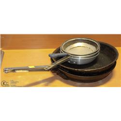 5 METAL FRYING PANS