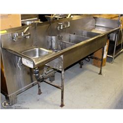 STAINLESS STEEL 8FT COMMERCIAL SINK