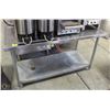 Image 1 : STAINLESS TOP PREP TABLE WITH SHELF 5'X30"