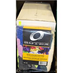 25LB BOX OF NEW COLOURED COTTON RAGS