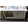 Image 1 : NEW STAINLESS STEEL PREP TABLE /W SLIDING DOOR