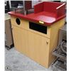 Image 1 : HOSTESS STAND WITH GARBAGE/RECYCLING AND 2 NEW