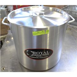 ME#14, ALUMINUM STOCK POT 50 QT MED WITH LID.
