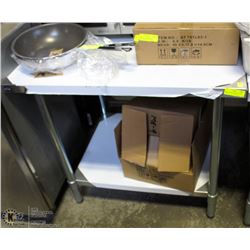 ME#11, 30"X36" STAINLESS STEEL WORK TOP TABLE WITH