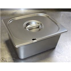 ME#9, STAINLESS STEEL FOOD PAN 1/2 SIZE 6" DEEP W/