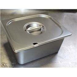 ME#9, STAINLESS STEEL FOOD PAN 1/2 SIZE 6" DEEP W/