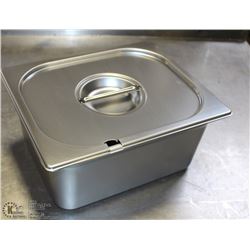 ME#9, STAINLESS STEEL FOOD PAN 1/2 SIZE 6" DEEP W/