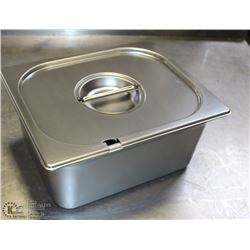 ME#9, STAINLESS STEEL FOOD PAN 1/2 SIZE 6" DEEP W/